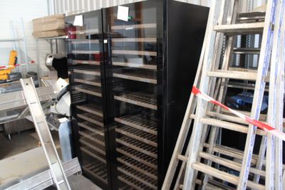 many racks of food that are in the kitchen