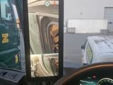a picture of a view of a truck from the driver ' s seat