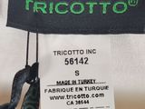 a label that says tricotto inc on the back of a t - shirt