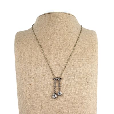 Collier "Négligé" en or jaune 750‰ et argent 800‰ à maille f…