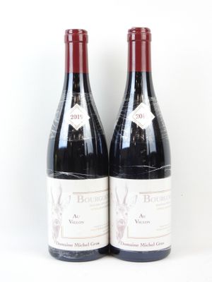 deux bouteilles de vin rouge posées l'une à côté de l'autre sur une surface blanche