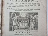 an old book with a picture of a man and a woman on it