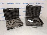 a couple of cases that are sitting on top of a table