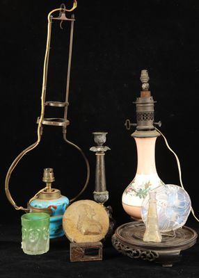 a lot of antique items that are sitting on a table