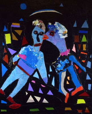 François TORTOSA (1939-2019) "Belleville Java bleu pour deux…