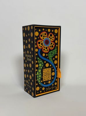a small box with a design on it