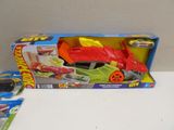 a toy car that is in the box on the table