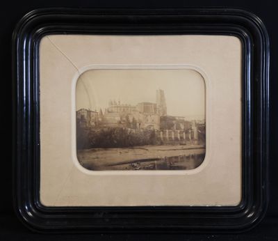 a picture of a picture of a city in a picture frame