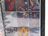 a binder that has a bunch of comics in it