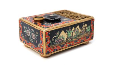 an image of a decorative box with a lid on a white background