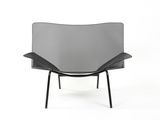 an image of a black and white chair on a white background