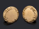 a pair of gold - plated cufflinks, by van cleef