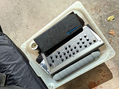 a box with a bunch of electronics on top of it