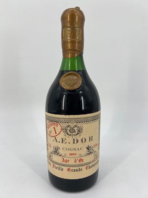 Une bouteille de Cognac, A.E. D OR, Age d'Or, 1893, Réserve …