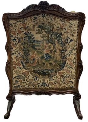 Ecran de cheminée en bois sculpté - Photo 1