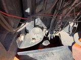 a close up view of the inside of a vehicle ' s engine