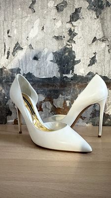 Escarpins P.39 A.VAUTHIER Cuir blanc Talon 12cm Neuf dans la boîte - Photo 1