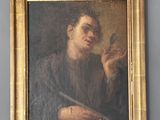 un tableau représentant un homme tenant un couteau à la main