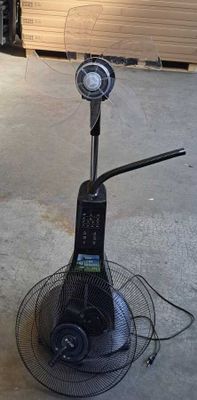 a fan that is sitting on top of a table
