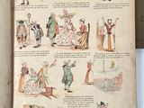 a book with pictures of people in different outfits
