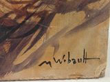 an image of a painting of a bird on a piece of wood