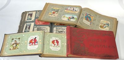 Dans 3 albums collection de cartes postales anciennes dont f…