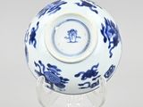 chinese blue and white porcelain bowl with stand, 20th century
