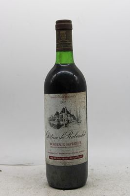 1983, Ch DE RABOUCHET, Bordeaux Supérieur , 1 blle Voir phot…