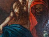 an image of a painting of a woman with a skull on her shoulder