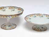 two plates that are sitting next to each other on a table