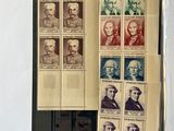 a lot of stamps that are on a book