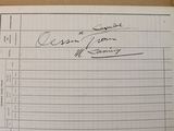 a sheet of paper with writing on it on a table