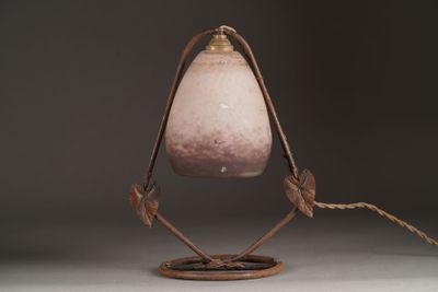 an image of a lamp that is on a table