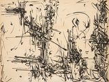 un dessin en noir et blanc sur une feuille de papier