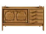 an image of a wooden dresser with drawers and drawers