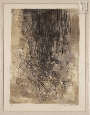 l'image d'une peinture en noir et blanc sur un mur blanc