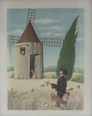 Raymond PEYNET (1908-1999) Le moulin