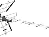 a close up of a television antenna on a white background