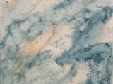 une aquarelle représentant une vague dans l'océan