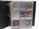 the inside of a binder with a lot of cards in it