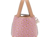 a close up of a handbag on a white background