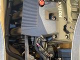 a small engine in the back of a car