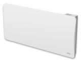 un radiateur électrique blanc posé sur un mur blanc