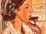 une image d'un tableau représentant une femme assise sur une chaise