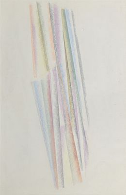 une image représentant un dessin d'une rangée de crayons de couleur