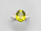 Bague en saphir jaune et diamant