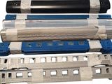 four different types of plastic pipes and a tube