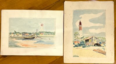 Ecole moderne régionale. Phare du Cap Ferret, Bassin d'Arcac…