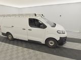 a white van that is parked in a garage