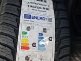 tire tread of a car with a sticker on it